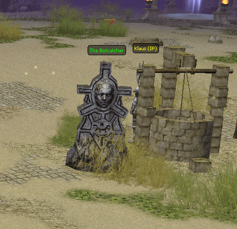 Bot Catcher Statue